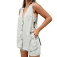 thumbnail image 4 of EINCcm Womens Summer Vacation Outfits Beach Sleeveless V Neck Casual Wear 2 Piece Short Sets Casual Tank Tops and Shorts, 4 of 8