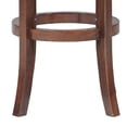 thumbnail image 4 of Ovi 29 Inch Swivel Bar Stool Nailhead Trim Walnut Brown Faux Leather - Saltoro Sherpi, 4 of 6
