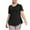Black, variant on 2025 Women's Short Sleeve Workout Shirts Breathable Yoga T-Shirts Summer Lightweight Athletic Tee Vacation Tops
