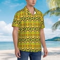thumbnail image 3 of African Ethnic Print Summer Shirt Mens Vacation Kente Ghana Casual Shirts Short Sleeve Har, 3 of 4