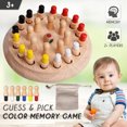 thumbnail image 2 of Kids Toys Kid Games Wooden Memory Match Stick Game Kid Intelligence Iq Brain Teaser Game, 2 of 9