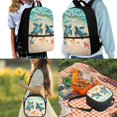 thumbnail image 2 of Jeiento Sea Turtle Girls Backpack with Lunch Box Pencil Case School Bag for Kids 7-8 9-10 10-11 Primary Students School Bookbag Seaside Style 17inch Children Schoolbags for Boys, 2 of 7