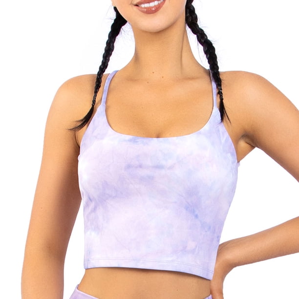 Top deportivo con tiras para mujer, top de yoga con espalda cruzada y tirantes ligeros para fitness