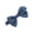 Mini White Dots Classic Denim, variant on Baby Printed Denim Adjustable Pre-Tied Bow Tie - Mini White Dots Classic Denim