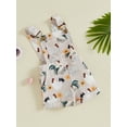 thumbnail image 3 of Bagilaanoe Toddler Baby Girl Boy Summer Jumpsuit Shorts Sleeveless Print Romper Overalls 12M 18M 24M 3T 4T 5T Kids Short Pants Summer Clothes, 3 of 7