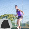 thumbnail image 2 of deportiva deportiva activa para mujer, pantalones cortos ligeros de secado rápido, transpirables, para , , golf, entrenamiento, Negro M Sunnimix Faldas de tenis, 2 of 8