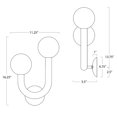 thumbnail image 2 of Regina Andrew 15-1144L-NB Happy 2 Light 17" Tall Led Wall Sconce - Brass, 2 of 7