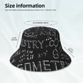 thumbnail image 6 of Kll Black Scientific Bucket Hat For Women Men Packable Travel Beach Sun Hat Outdoor Rave Accessories Reflective Fisherman Cap, 6 of 9