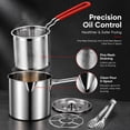 thumbnail image 4 of Stainless Steel Deep Fryer Pot Set - 5 Pcs Small Frying Pot with Fry Basket,Lid,Steam Rack,Tong,Heavy Duty Home Kitchen French Fries Chicken Fryer Kit, 4 of 9