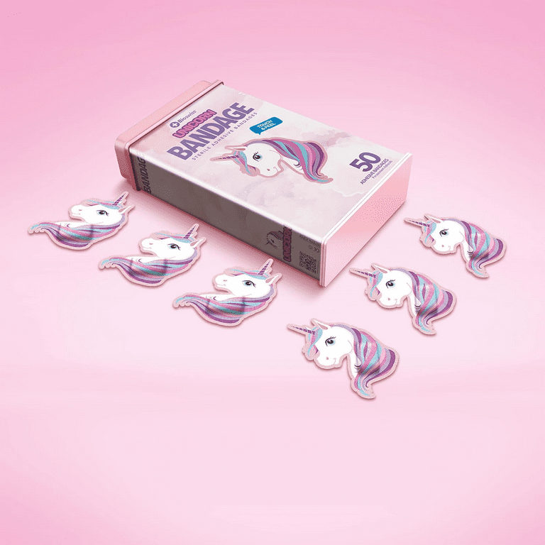 BioSwiss Bandages, Unicorn Shaped Self Adhesive Bandage, Latex