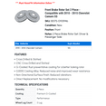 thumbnail image 2 of Front Brake Rotor Set 2 Piece - Compatible with 2010 - 2015 Chevy Camaro SS 2011 2012 2013 2014, 2 of 2