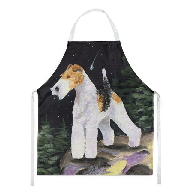""Caroline'S Treasures Ss8503Apron Delantal Fox Terrier Noche Estrellada Grande Multicolor""