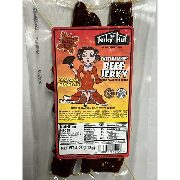 The Jerky Hut "Gina Too Good" Golden Nuggets w/Habanero Beef Jerky - Gluten Free(4oz)