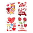 thumbnail image 2 of Valentine's Day Double Sided Window Clings - Reusable No Glue, 4 Sheets Love Static Cling Decor, 2 of 5