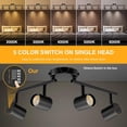 thumbnail image 2 of VANoopee 5-Color 4 Light LED Track Lighting Fixtures Ceiling for Kitchen, Dimmable Track Lighting Kit, Ceiling Spotlight Flush Mount Adjustable Directional Spot Lights Indoor, Black CRI90 2400lm 30W, 2 of 5