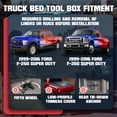 thumbnail image 3 of InTimesAuto All Metal Swing Truck Bed Tool Box for 1999-2016 Ford F-250 F-350 Super Duty Driver Side, Rotatable Aluminum Storage Case Toolbox with Keyless Combination Lock for Off-Road Enthusiasts., 3 of 7