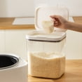 thumbnail image 3 of sunsanly Kitchen Sealed Storage Box Press Type Automatic Sealing Transparent Thick Leakproof Dustproof Moisture-proof Rice Cereal Beads Container Food Storage Case, 3 of 8