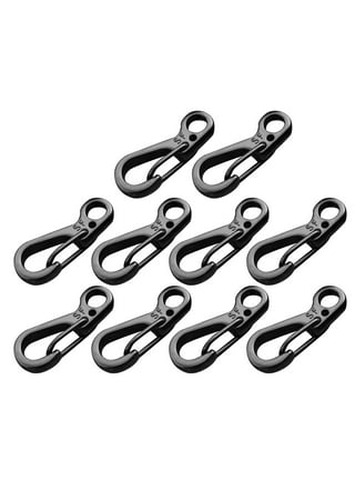 S Carabiner Clip, 20Pcs Small Alloy Keychain Clip 1.6 Inch Snap Hook Zipper  Clips Anti Theft Backpack Mini Dual Locking Carabiner for Fishing Camping