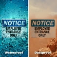thumbnail image 6 of (2 Pack) Employee Entrance Only OSHA Notice Sign 10 Inch X 7 Inch Indoor / Outdoor Rust-Free Aluminum Metal Signs for Workplace, Workshop, and Construction Site, Made in the USA, 6 of 8