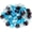 Caribbean Blue, Crystal Ice, Amber, variant on PETGLE 10-Pound Blended Fire Glass Diamonds - 1/2 inch Fire Glass Blended Onyx Black, Crystal Ice, Amber Luster for Indoor and Outdoor Gas Fire Pits and Fireplaces