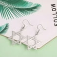 thumbnail image 3 of Star of David Dangle Earrings Hexagram Earrings Stainless Steel Jewelry, 3 of 7