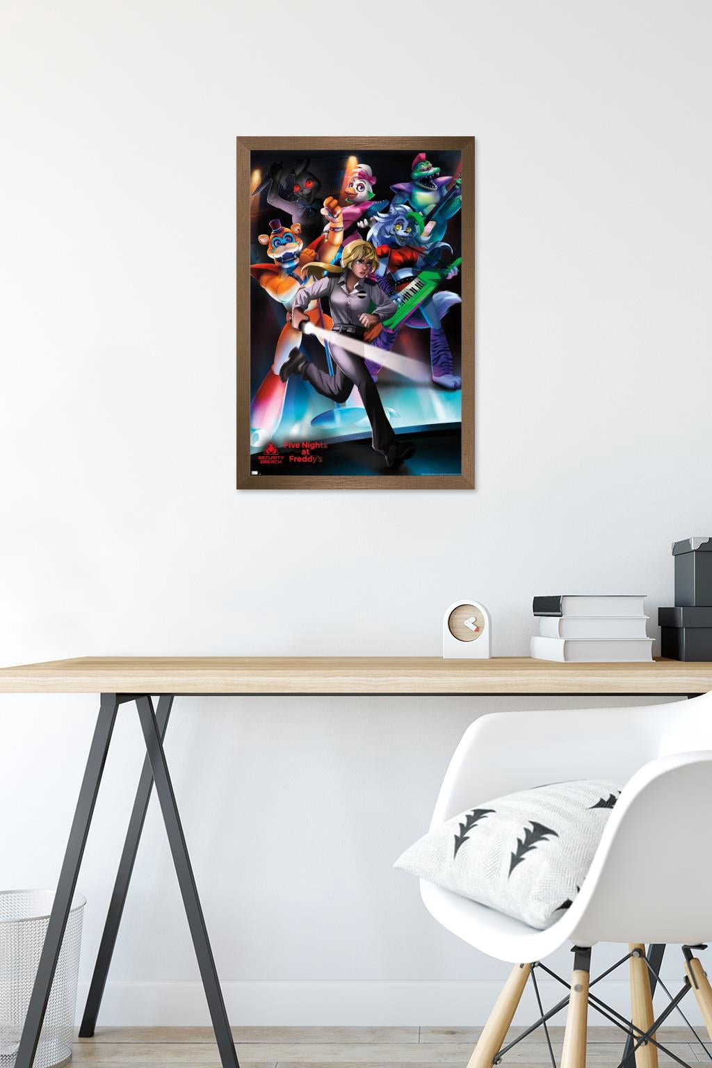 Five Nights at Freddy's: Security Breach - Group Wall Poster, 14.725" x 22.375", Framed