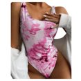 thumbnail image 1 of Gibobby Traje de baño de una pieza Conjunto brasileño Traje de baño Ropa de playa Traje de baño Bikini Mujeres Push-Up Vendaje Bandeau Trajes de baño Tan(Rosa,XL), 1 of 5