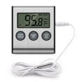 thumbnail image 1 of Refrigerator Thermometer, Freezer Thermometer with External Probe, Digital Fridge Thermometer with Alarm Setting, LCD Display, Magnetic for Kitchen, Home, Restaurants, 1 of 8