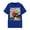 Blue, variant on Womens Work Shirts Graphic Print Short Sleeve Crew Neck Soft Basic Ladies Clothing,Red,S