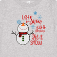 thumbnail image 4 of Inktastic Christmas Let it Snow Cute Snow Man with Snowflakes Boys or Girls Baby T-Shirt, 4 of 5