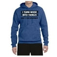 thumbnail image 2 of I Turn Woods Into Things Superpower Woodworker Pop Culture Unisex Graphic Hoodie Sweatshirt, Vintage Heather Blue, X-Large, 2 of 3