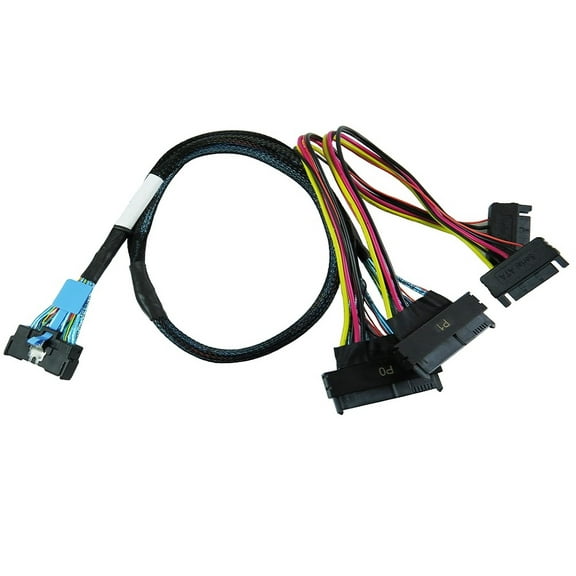 MCIO 74 Pin GEN 5 to U.2 SFF-8639 X2 Y Cable -50CM