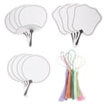 thumbnail image 4 of 12pcs Fan en Forme de Signets Vierges DIY Étudiants Graffiti Signets Cadeau avec des Glands (Style Assorti), 4 of 7