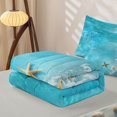 thumbnail image 5 of jejeloiu Sea Beach Shell Pattern Zipper Full Size Comforter Sets with Fitted Sheet and 2 Pillowcases Kids,Hawaii Ocean Holiday Zipper Bedding Set For Boy,Reversible,4 Pieces, 5 of 7