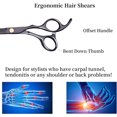 thumbnail image 4 of Kit de tijeras para cortar el cabello, tijeras profesionales para el cabello, tijeras para adelgazar, peine para el cabello, 4 of 5