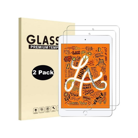 [2 Pack] Screen Protector for iPad Mini 5 2019, Easy Installation Tempered Glass for iPad Mini 5 and iPad Mini 4 7.9 inch