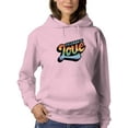 thumbnail image 1 of Celebrate Love Colorful Banner Hoodie Women -Smartprints Designs, Female x-Large, 1 of 4