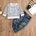 thumbnail image 2 of Boys Clothes Set Infant Girl Autumn Winter Cartoon Long Sleeve Elastic Waist 0 6 12 18 24 Months 2T 3T 4T Everyday Outfit 2 Pcs, 2 of 7