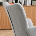 thumbnail image 2 of Rocking Accent Chair In Grey With Frame - Adds Stability To Room Comfortable For Living Area Use Soothes Mind, 2 of 5