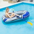 thumbnail image 3 of PVC Canoe 1-Person Inflatable Boat Set Kayak Set with Paddle and Air Pump, 3 of 8