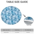 thumbnail image 6 of Light Blue Christmas Snowflake Pattern Round Fitted Tablecloth with Elastic Edge,Dining Table Cover Waterproof,Outdoor Round Tablecloth for Camping,Dining,Indoor and Outdoor, 6 of 7