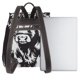 thumbnail image 3 of Balery Floral Cow Silhouette Mochila de Cuero para Mujeres, Gran Capacidad, Bolsa de Viaje Multifuncional, Mochila de Cuero y Bolsa de Hombro para Mujeres, 3 of 4