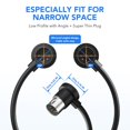 thumbnail image 2 of Heams Paquete De 4 Cables Midi Premium En Ángulo Recto Perfil Bajo De 1 Pie Para Ahorrar Espacio Cables Midi Transmisión Estable Y Rápida Y Cable Din De 5 Pines De Larga Duración Ideal Para Interfaz M, 2 of 5