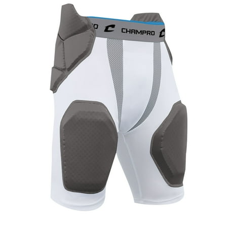 Champro Sports Tri-Flex 5-Pad Integrated Football Girdle, Compression Fit