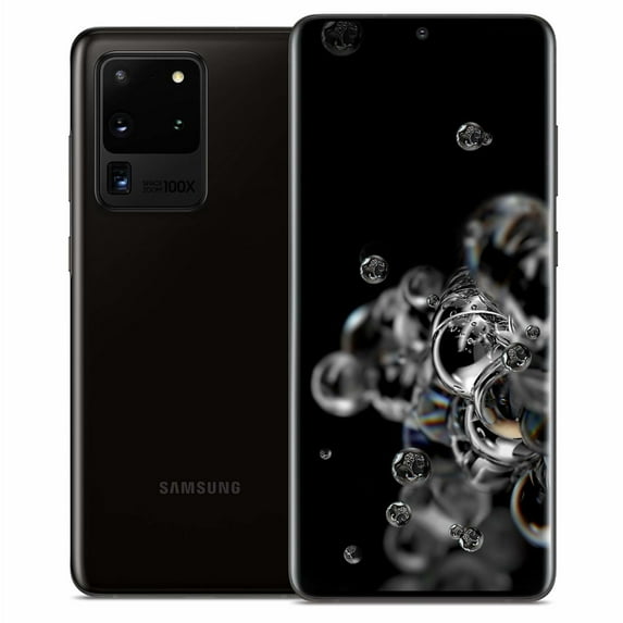 Restored Samsung Galaxy S20 Ultra G988B 128GB GSM Unlocked Android Smart Phone (International Variant/US Compatible LTE) - Cosmic Black (Refurbished)