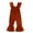 Brown, variant on Odeerbi Kids Pants Toddler Baby Girls Solid Color Ruffles Overalls Trousers Flared Length Brown