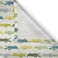 thumbnail image 6 of Ambesonne Animal Valance & Curtain, Crocodile Funny Faces, 55"x24", Yellow Green Teal, 6 of 6