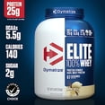 thumbnail image 2 of Dymatize Elite 100% Whey Protein Powder, 25g Protein, 5.5g BCAAs & 2.7g L-Leucine, Quick Absorbing & Fast Digesting for Optimal Muscle Recovery, Gourmet Vanilla, 5 Pound, 67 Servings, 2 of 5