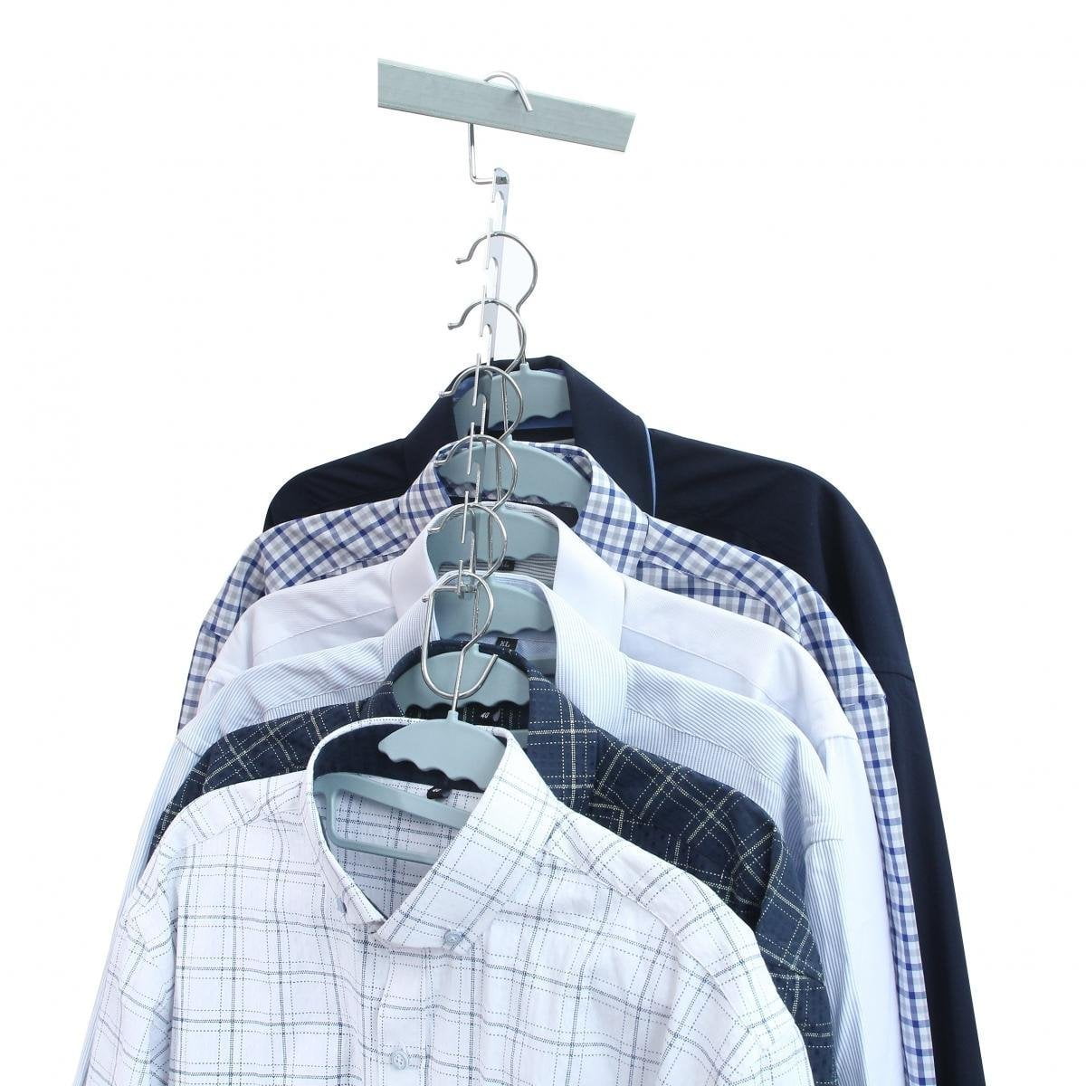 Ohuhu Magic Hangers Clothes Hanger Rack Closet Bar Metal Wardrobe