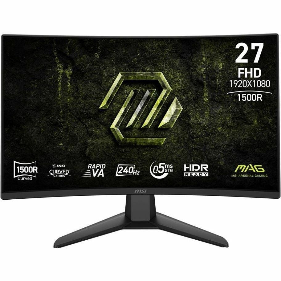MSI MAG MAG 274CF X24 27" Class Full HD Curved Screen Gaming LCD Monitor - 16:9 - Metallic Black - 27" Viewable - Rapid Vertical Alignment (VA) - 1920 x 1080 - 1.07 Billion Colors - FreeSync Premiu...